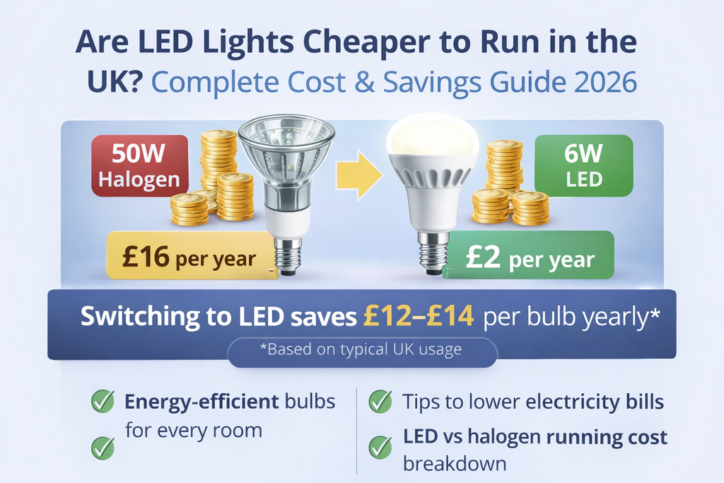 “Are LED Lights Cheaper to Run in the UK? Complete Cost & Savings Guide 2026”