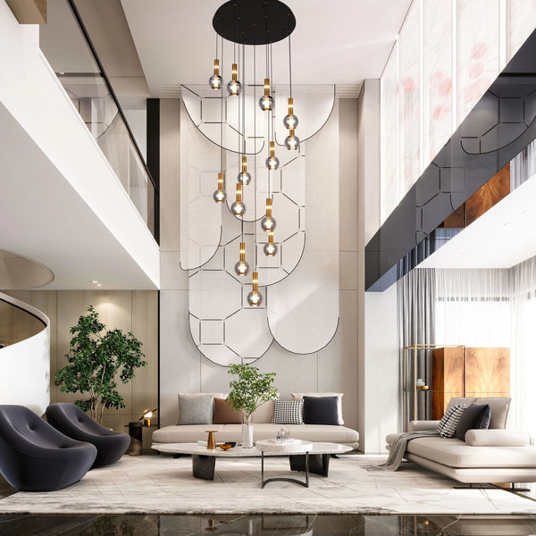 Cascading Ceiling Lights.