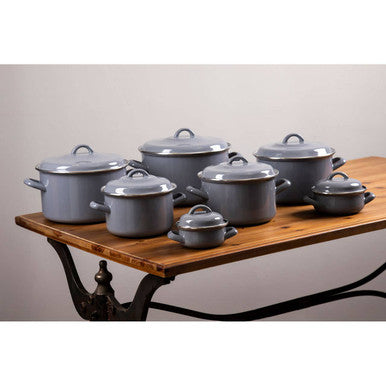 Porter Grey Enamel 20cm Casserole Dish