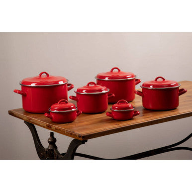 Porter Red Enamel 10cm Mini Casserole Dish