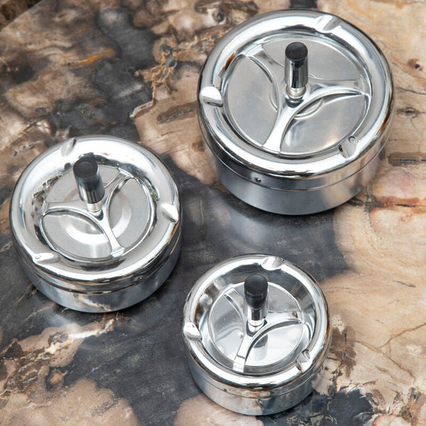 Chrome Effect Medium Spinning Ashtray