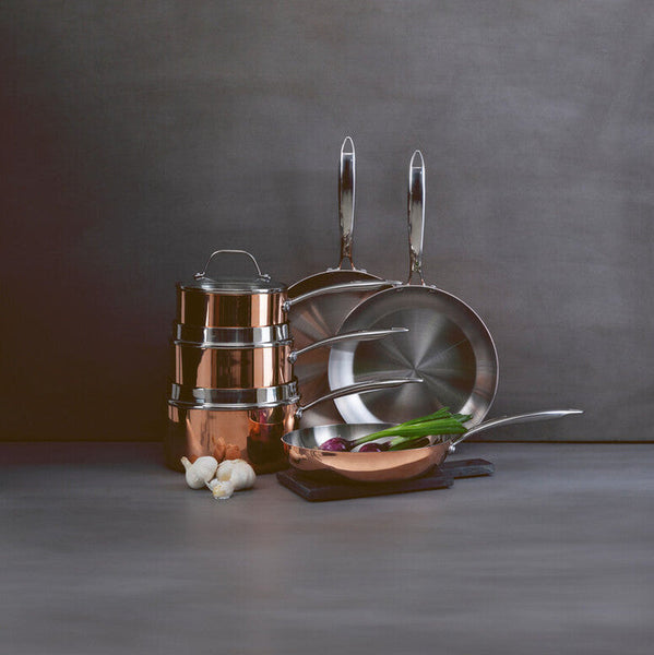 Minerva Copper Finish 16cm Saucepan with Lid
