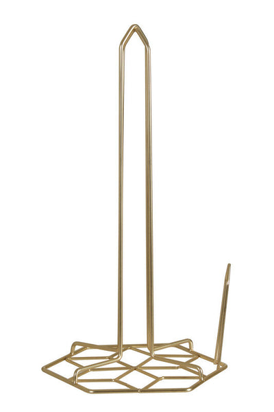 Vertex Kitchen Roll Holder With Matte Gold Finish