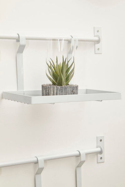 Sorello White Iron Single Shelf Storage Rack