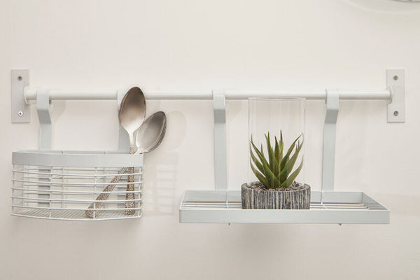 Sorello White Iron Single Shelf Storage Rack