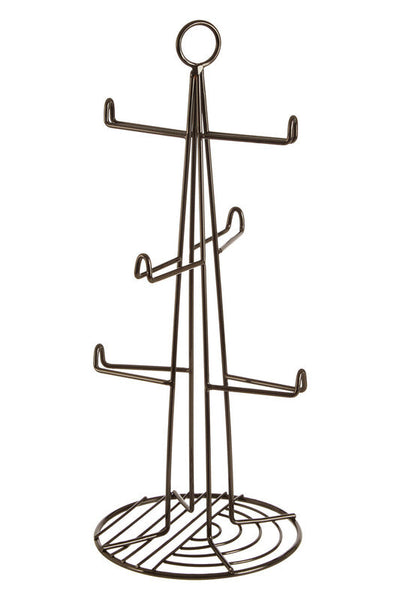 Vertex Black Nickel Finish 6 Cup Mug Tree