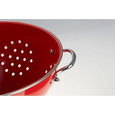 Hollis Retro Red Enamel Colander