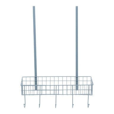 Over The Door Grey Finish Hanger Shelf