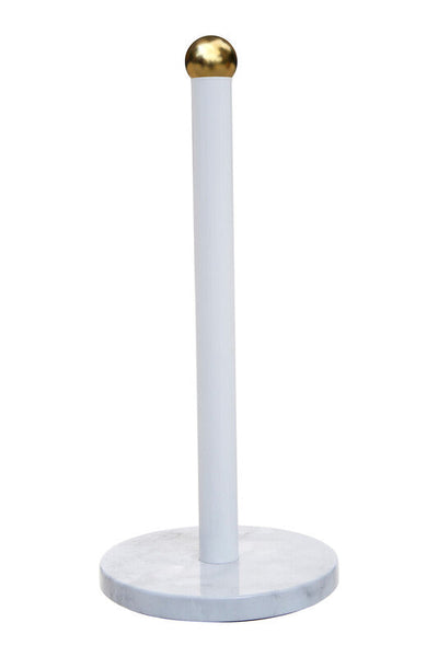 Easton White Marble Effect and Gold  Kitchen Roll Holder