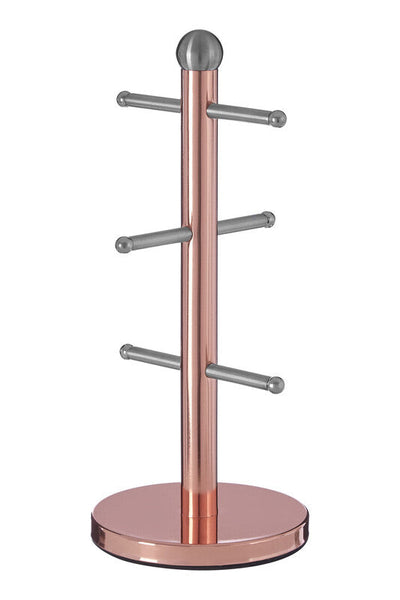 Hirano 6 Cup Copper Finish Mug Tree