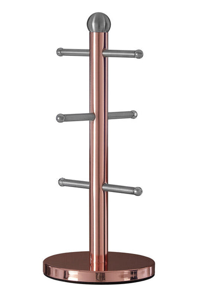 Hirano 6 Cup Copper Finish Mug Tree