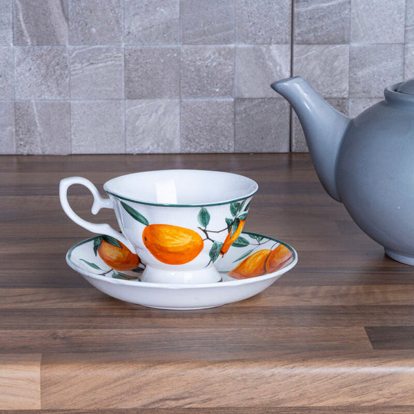 Orchard Fruits Orange Grove Cup And Saucer