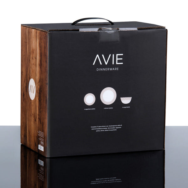 Avie Casablanca 12 Piece Natural Dinner Set