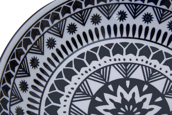 Maya 12 Piece Black And White Dinner Set