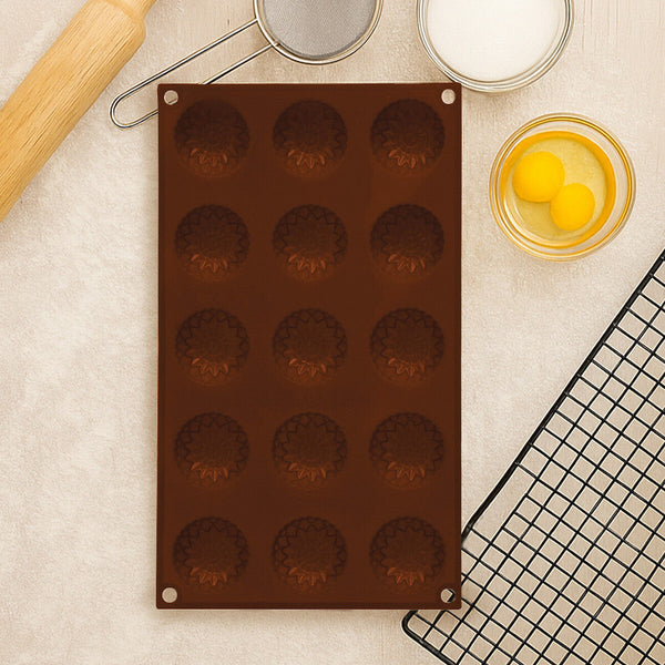 15 Flower Shape Silicone Chocolate Mould