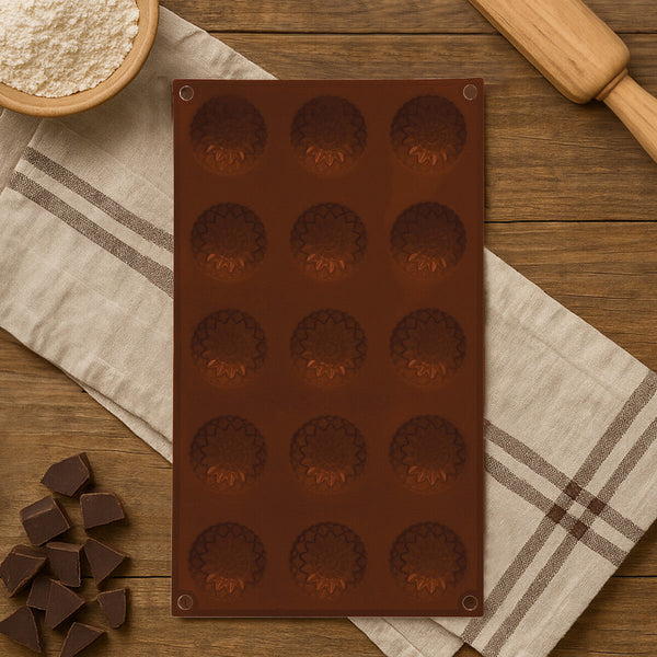 15 Flower Shape Silicone Chocolate Mould