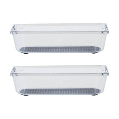 Romm Small Set Of Two Kitchen Organisers With Rubber Insert