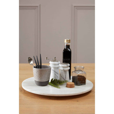 Salerno White Marble Salt & Pepper Set