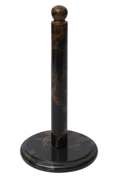 Marmore Black And Gold Marble Kitchen Roll Holder