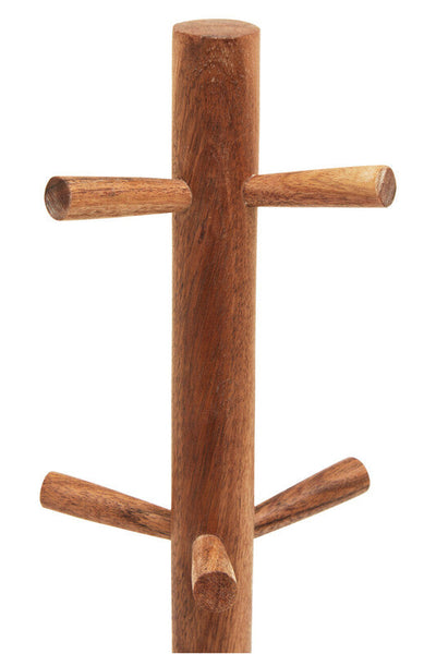 Monzaro Acacia Wood And White Marble Mug Tree