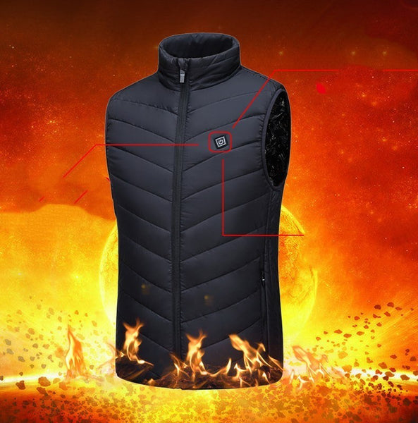USB interface smart heating heated vest for men and women