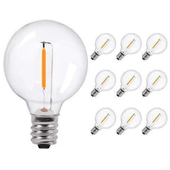 10 Pack Warm White LED "Super Festoon" Shatterproof Replacement spare Lighting Legends Light Garden Bulbs