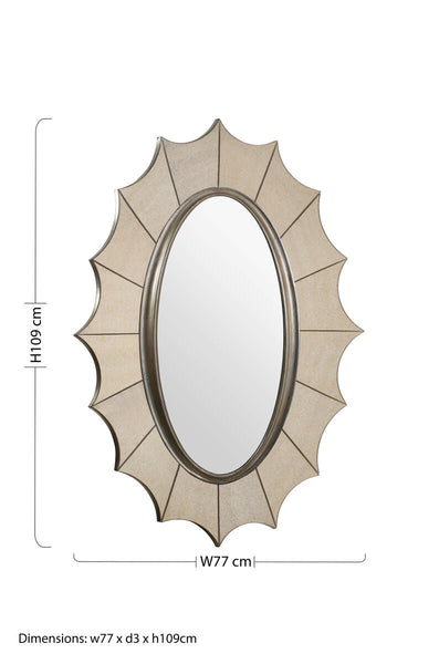 Lexina Gold Finish Frame Wall Mirror