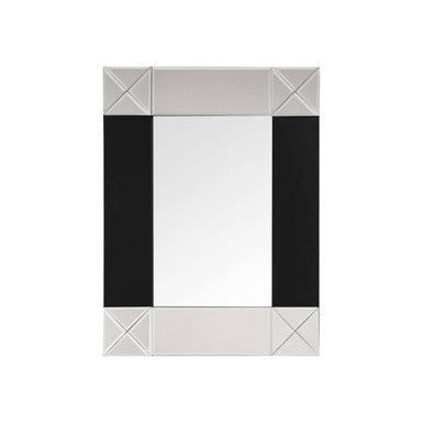 Boulevard Small Wall Mirror with Black and Bevelled Frame
