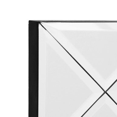 Boulevard Small Wall Mirror with Black and Bevelled Frame