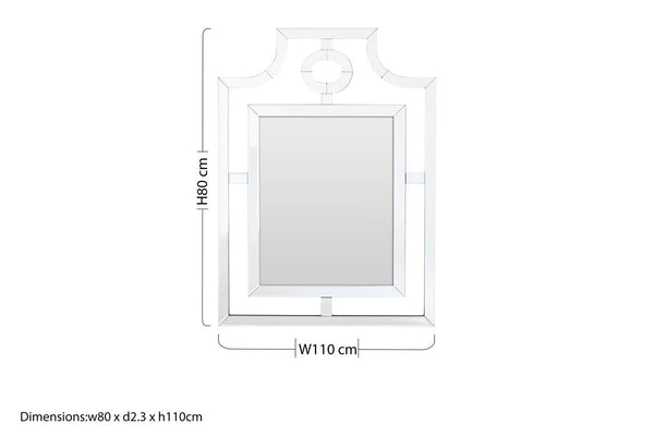 Nicolette Cut Out Design Silver Wall Mirror