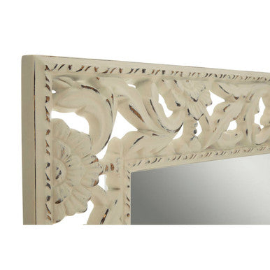 Hilda Antique White Baroque Style Wall Mirror
