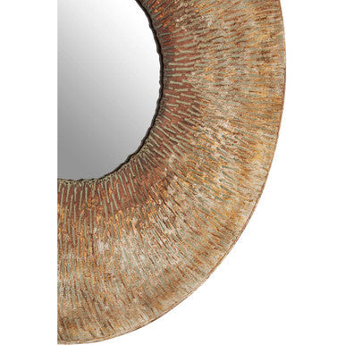 Faiza Gold Small Textured Wall Mirror