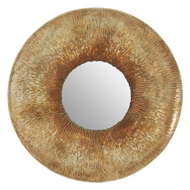 Faiza Gold Large Textured Wall Mirror