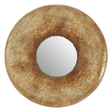 Faiza Gold Large Textured Wall Mirror