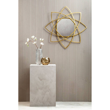 Farran Gold Finish Geometric Wall Mirror