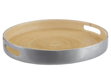 Kyoto Small Silver Tray With Side Handles
