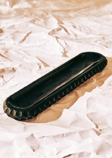 Kara Black Mango Wood Serving Dish