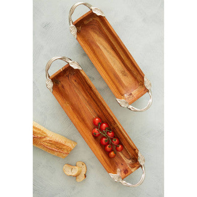 Vine Acacia Wood Large Rectangular Serving Dish
