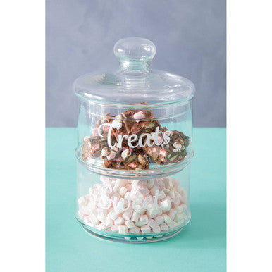 Olivia Stackable 2 Tier Glass Storage Jar