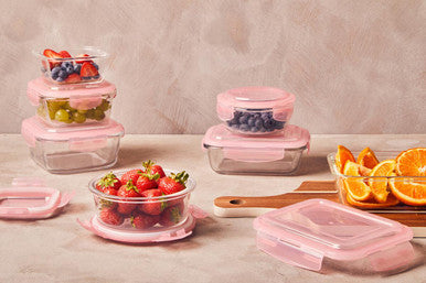 Freska 320Ml Square Glass Container