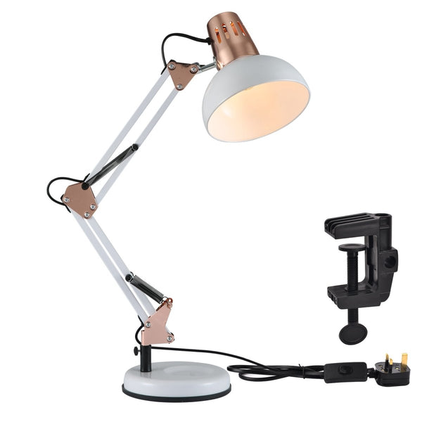 Atlas Architect Swing Arm Desk Lamp with C-Clamp E27