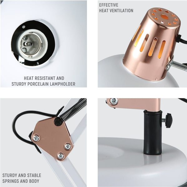 Atlas Architect Swing Arm Desk Lamp with C-Clamp E27