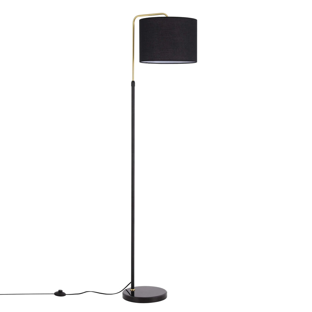 Black and Gold Floor Lamp – E27 Fitting, 1530mm Height