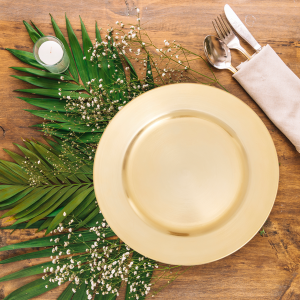 Dia Flat Gold Charger Plate