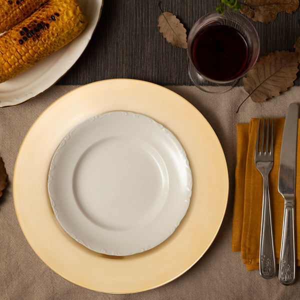 Dia Flat Gold Charger Plate
