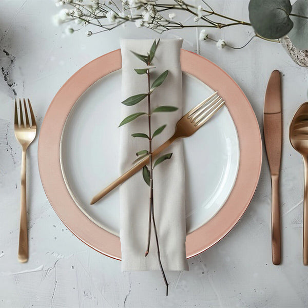 Dia Rose Gold Finish Charger Plate