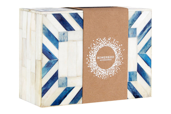 Bowerbird Blue Large Trinket Box