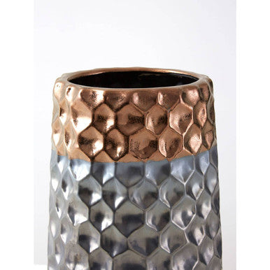 Galaxy Small Ceramic Vase with Metallic Finish