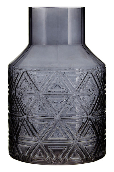 Dakota Dark Grey Glass Vase