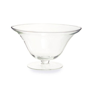 Ambra Clear Glass Fluted Bowl
